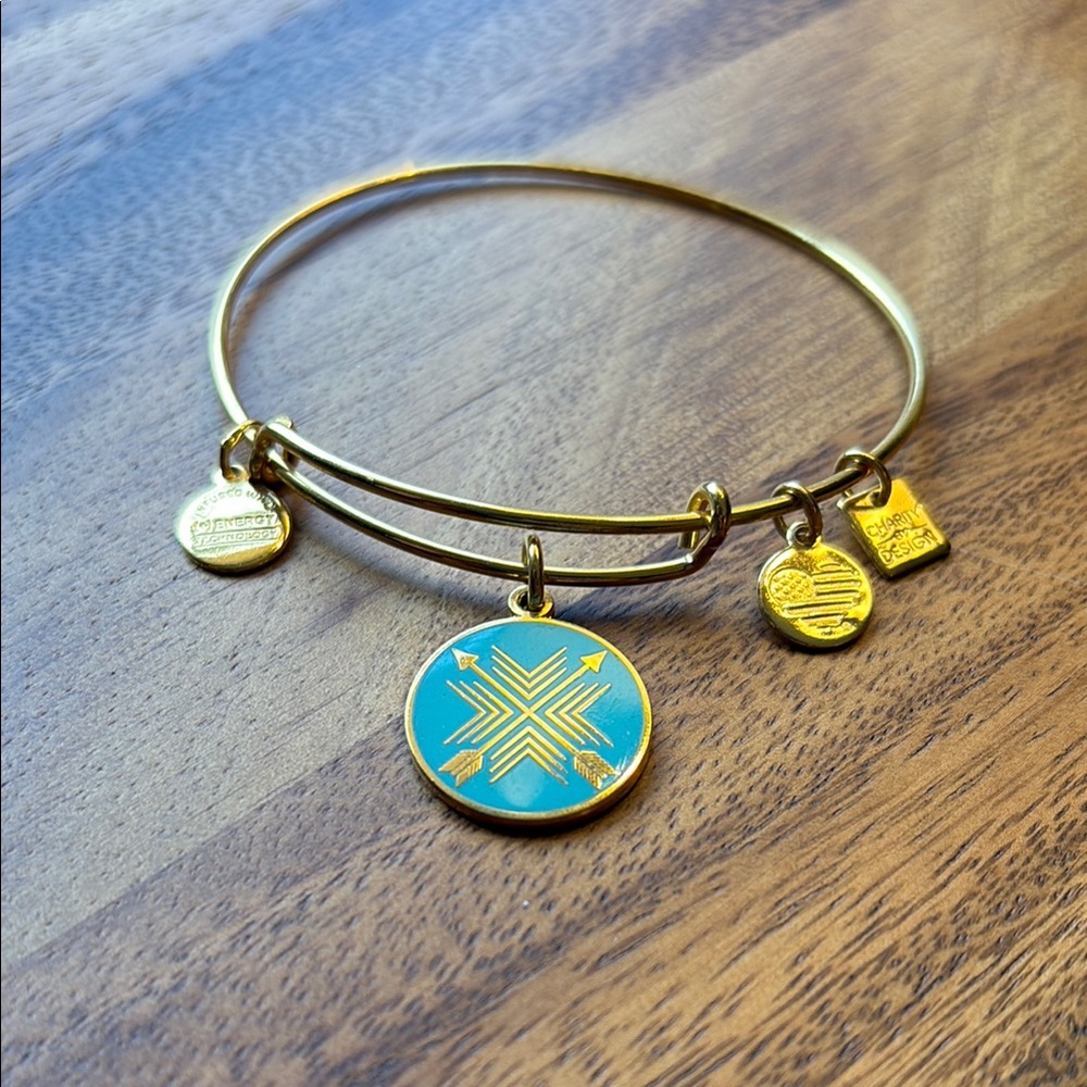 Alex and Ani- Union-Bond-Direction Charm Bangle Bracelet NEW